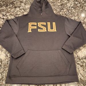 Florida State Seminoles Mens Long Sleeve Hooded Shirt Gray Sz M Missing String